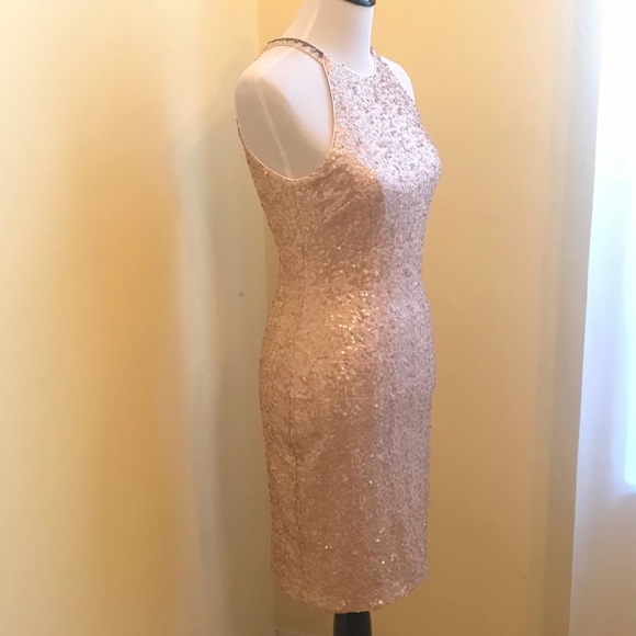 NWT Blush sequin dress by Belle Badgley Mischka - Picture 2 of 7